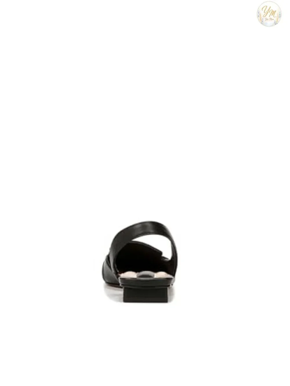 Frank Saro Womens Slingback Ballet Flats Leather Square Toe
